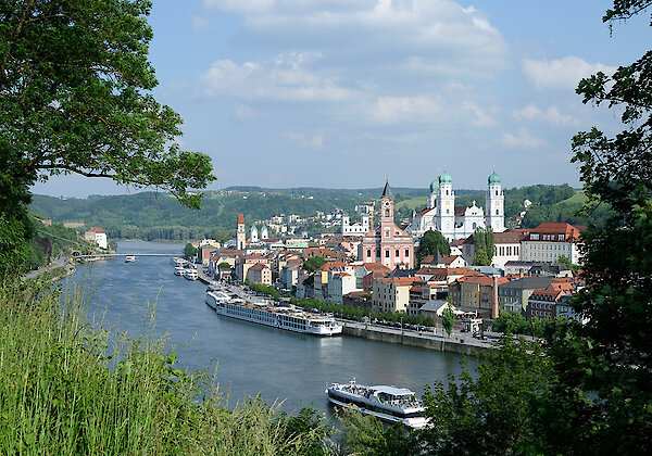 Dreiflüssestadt Passau im Bayerischen Wald